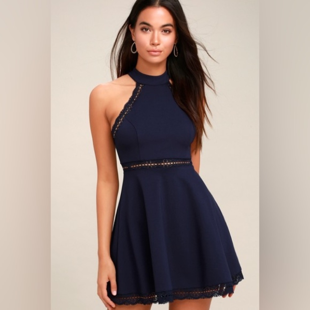 Lulus Reach Out My Hand Skater Dress S